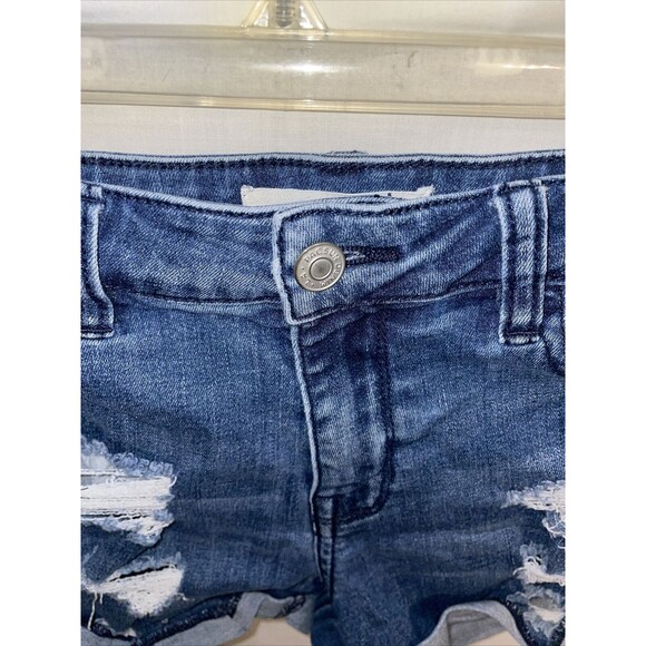 Pacsun Distressed Shorts Women’s Size Waist 26 Blue Jeans Zip Fly Pockets - Picture 3 of 12